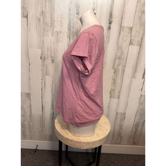 Beloved Woman Mauve Pink Short Sleeve Basic Cotton Tee 3XL - Picture 3 of 7